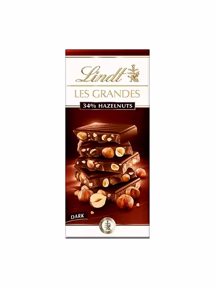 Lindt Les Grandes 34% Hazelnut Dark Chocolate (150 G)-1706