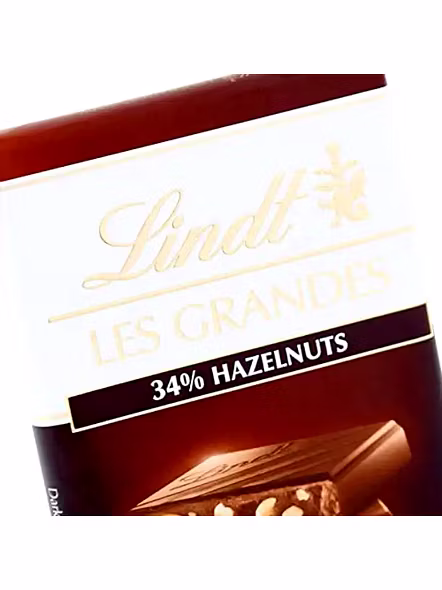Lindt Les Grandes 34% Hazelnut Dark Chocolate (150 G)-1