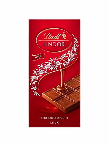 Lindt Lindor Bar Milk Chocolate Red (100 G)-1708