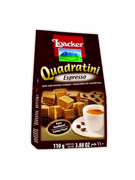 Loacker Quadrtini Espresso Wafer Biscuits (110 G)-1718
