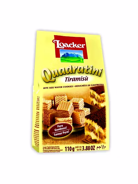 Loacker Quadrtini Tiramisu Wafer Biscuits (110 G)-1720