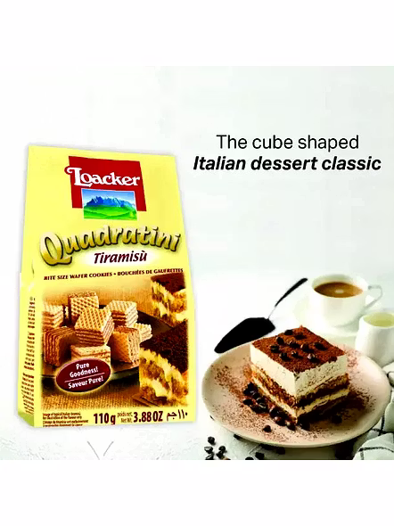 Loacker Quadrtini Tiramisu Wafer Biscuits (110 G)-3