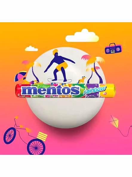Mentos Mint Rainbow Roll (29 G)-3