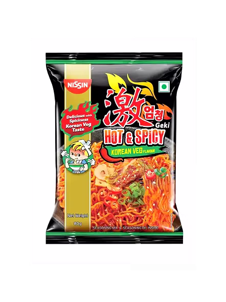 Nissin Top Ramen Hot N Spicey Korean Veg Noodles (80 G)-2