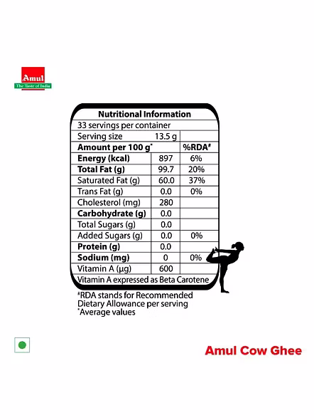 Amul Cow Ghee Pouch (500 G)-2