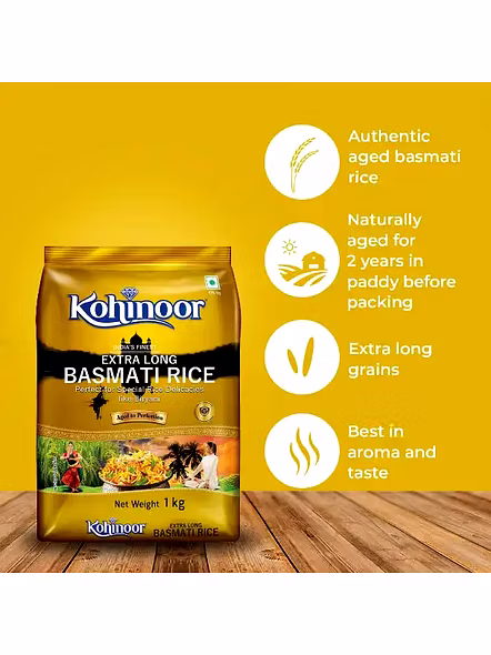 Kohinoor Basmati Rice Extra Long Gold (1 Kg)-1