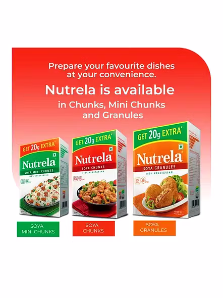 Nutrela Soya Chunks Red Box (200 G)-2