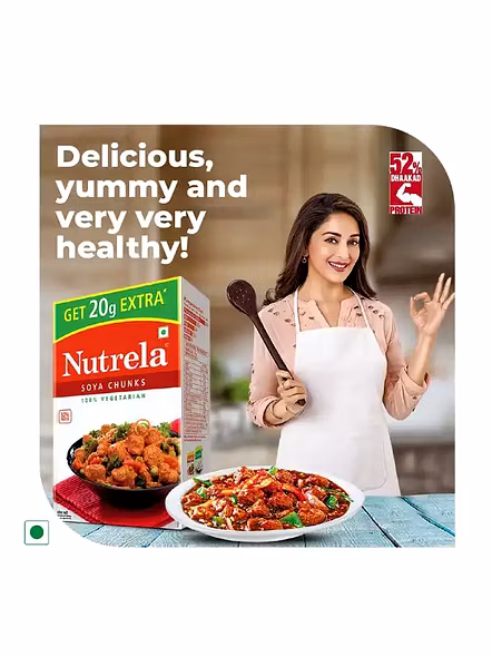 Nutrela Soya Chunks Red Box (200 G)-3