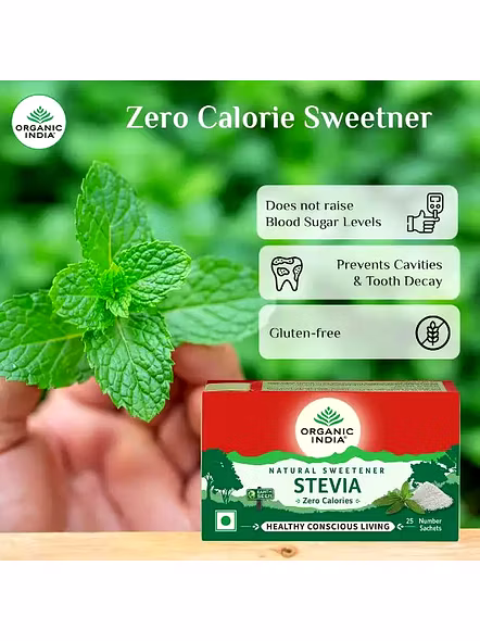 Organic India Stevia Sachets (25 Pcs)-1