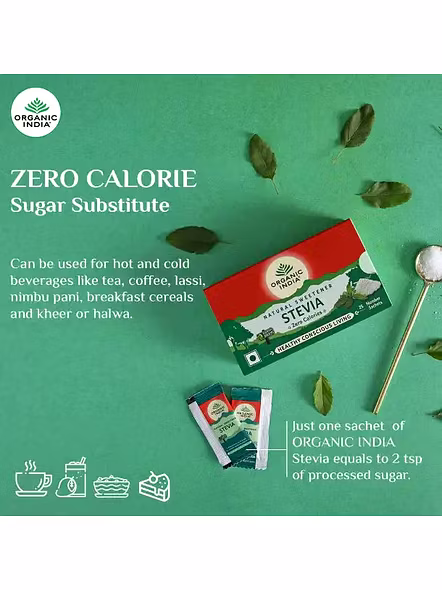 Organic India Stevia Sachets (25 Pcs)-2