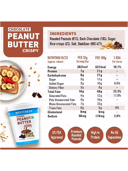 Myfitness Peanut Butter Cruncy Regular (227 G)-3