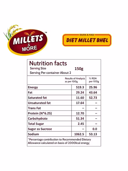 Millet&amp;More Bhel Diet Millet (150 G)-2