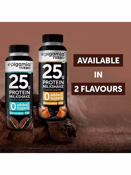 Epigamia Turbo 25G Protien Milkshake Cookies &amp; Cream (250 Ml)-3