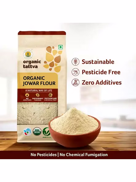Org Tattva Jowar Flour (500 G)-1