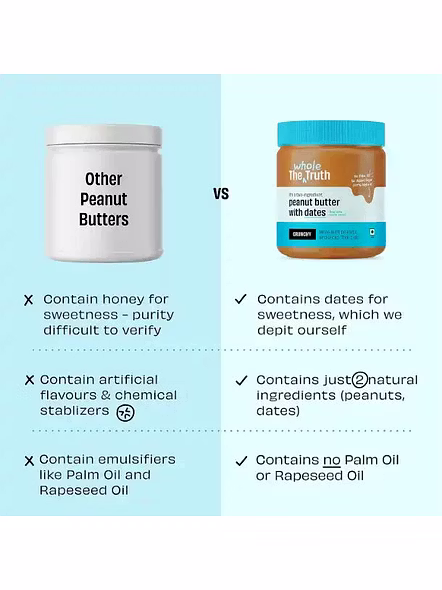 The Whole Truth Peanut Butter Cruncy Sweetned (325 G)-3