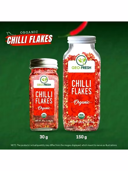 Geo Fresh Organic Chilli Flakes (30 G)-1