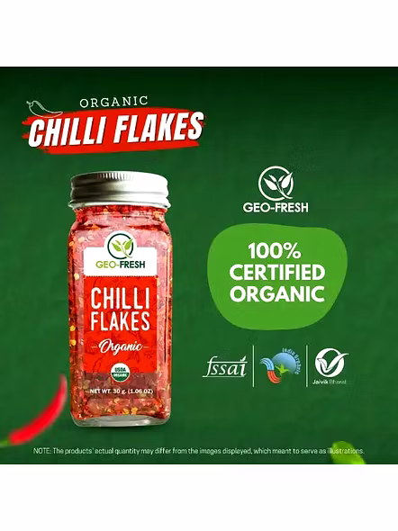 Geo Fresh Organic Chilli Flakes (30 G)-2