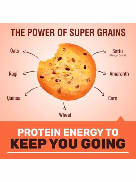 Rite Bite Max Protein Cookies Oats N Raisins (55 G)-1