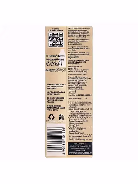 Urban Platter Oats Oat Classic (1 Lt)-1