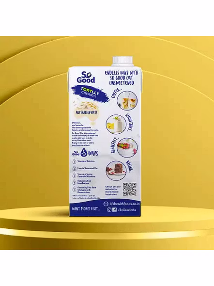 So Good Oat Milk Unsweetened (1 Lt)-1