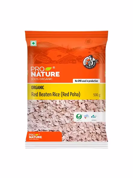 Pro Nature Organic Red Poha (500 G)-2189