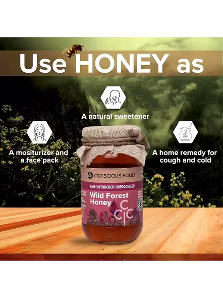 Conscious Food Honey Wild Forest Honey (200 Ml)-2