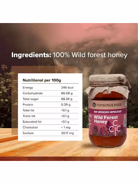 Conscious Food Honey Wild Forest Honey (500 Ml)-2