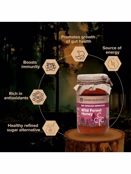 Conscious Food Honey Wild Forest Honey (500 Ml)-3