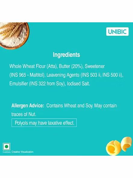 Unibic Sugar Free Butter Cookie (67 G)-3
