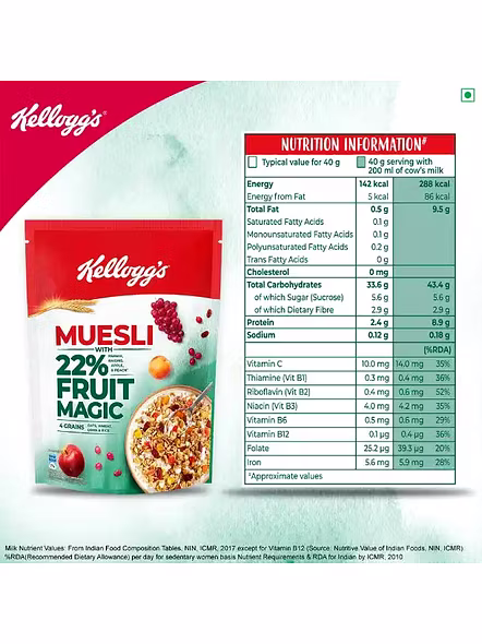 Kelloggs Muesli Crunchy Frut Nut (500 G)-3