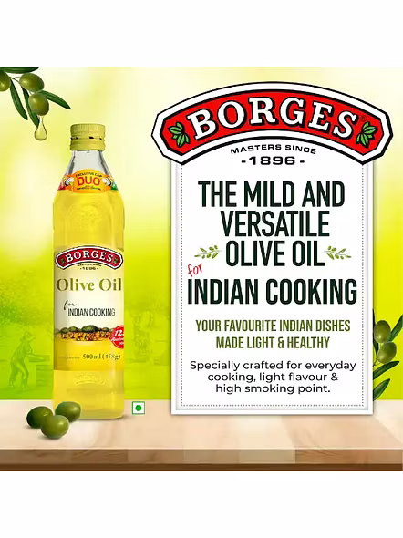 Borges Olive Oil Indian Cooking (Extra Light) (500 Ml)-1
