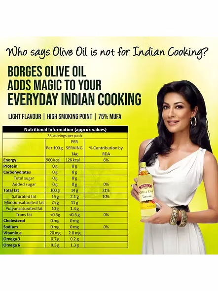 Borges Olive Oil Indian Cooking (Extra Light) (500 Ml)-3