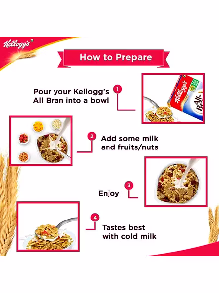 Kelloggs All Bran Wheat Flakes (425 G)-3