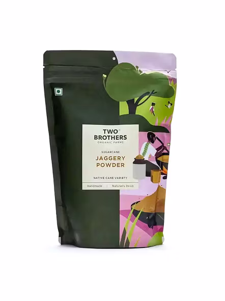 Two Brothers Sugarcane Jaggery Crushed (500 G)-2296