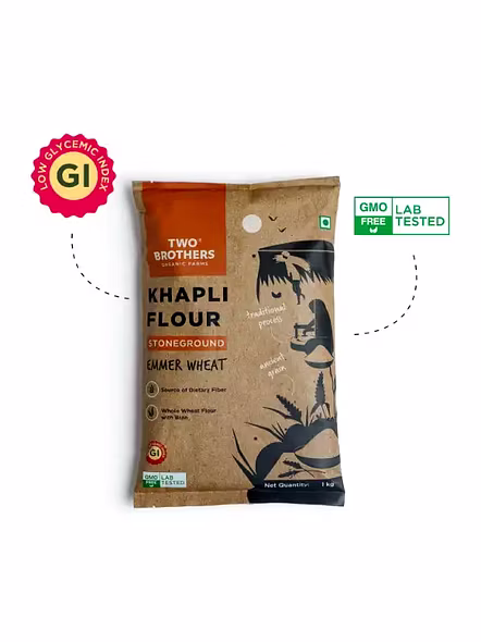 Two Brothers Khapli Wheat Atta (1 Kg)-2297