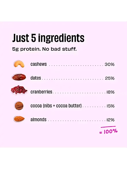 The Whole Truth Protein Bar Cocoa Cranberry (40 G)-1
