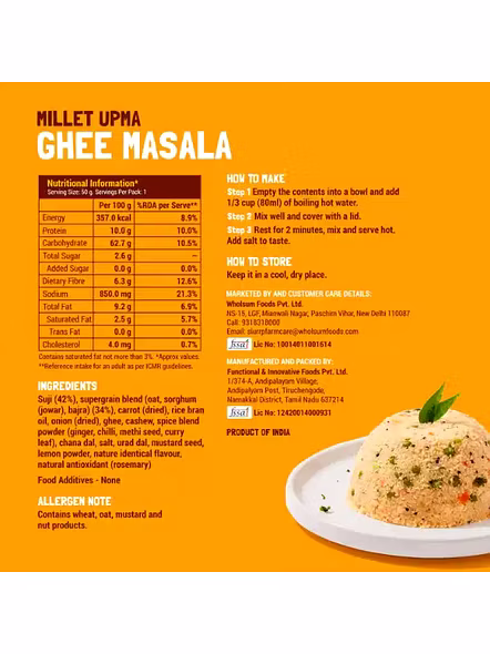 Slurrp Farm Upma Ghee Masala (50 G)-3