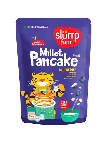 Slurrp Farm Pancake &amp; Waffle Mix Blueberry (150 G)-1