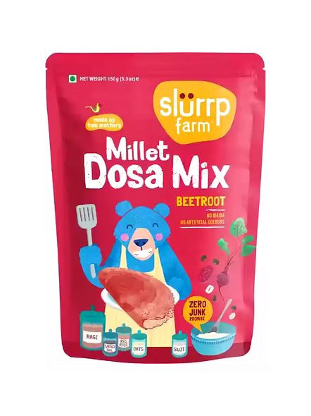 Slurrp Farm Millet Dosa Mix Beetroot (150 G)-1