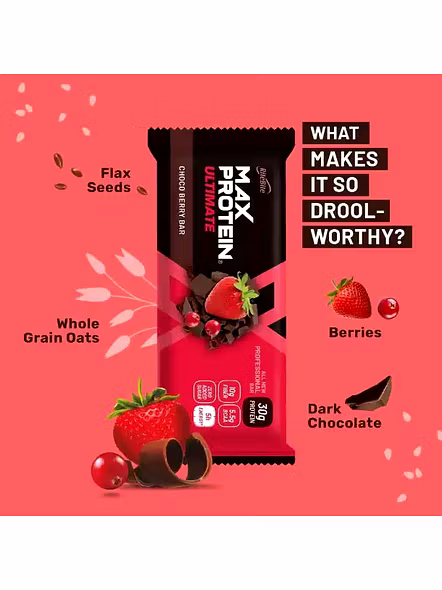 Rite Bite Max Protein Choco Berry Bar 30G Protein (100 G)-3