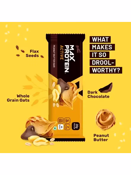 Rite Bite Max Protein Peanut Butter Bar 20G Protein (70 G)-2331