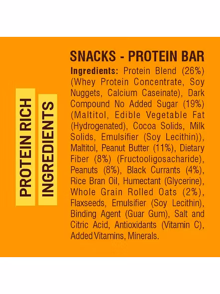 Rite Bite Max Protein Peanut Butter Bar 20G Protein (70 G)-3