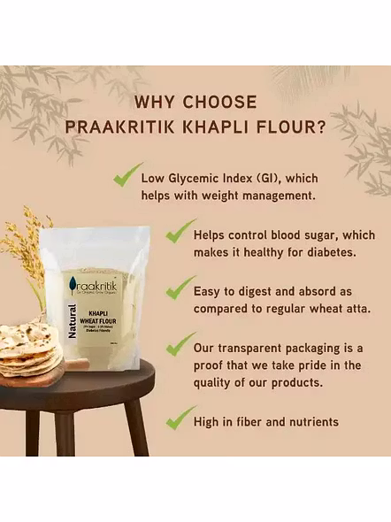 Praakritik Khapli Wheat Atta (1 Kg)-2