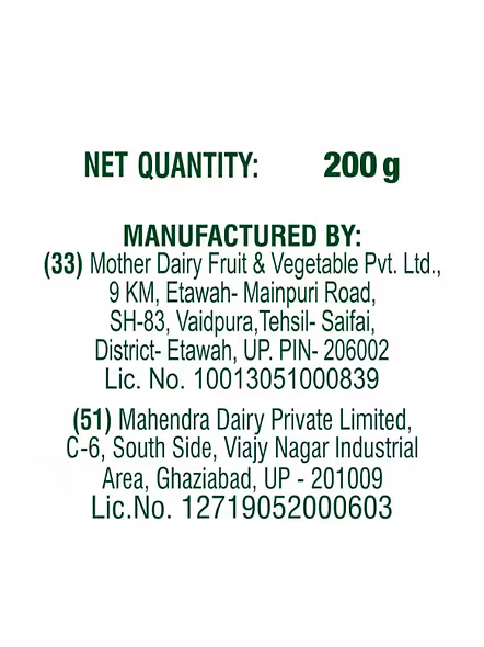 Mother Dairy Paneer (200 G)-3