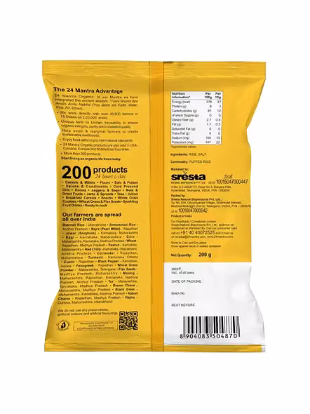 24 Mantra Org Puffed Rice (200 G)-1