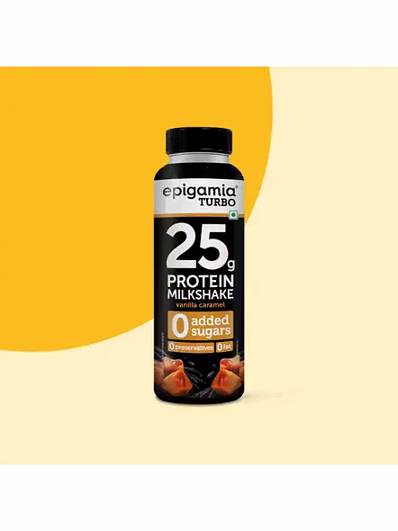 Epigamia Turbo 25G Protein Milkshake Caramel (250 Ml)-2363