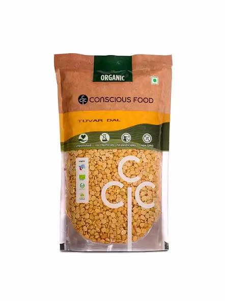 Conscious Food Tuvar Dal (500 G)-2366