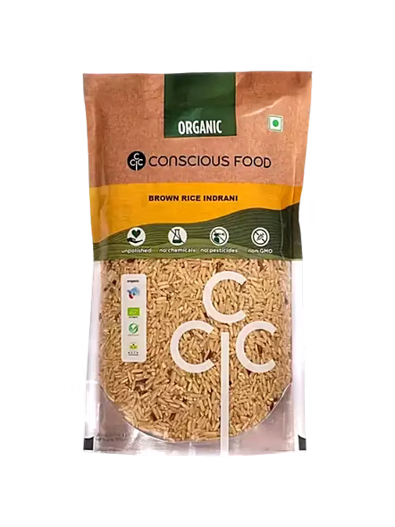 Conscious Food Rice Brown Indrani (500 G)-2373