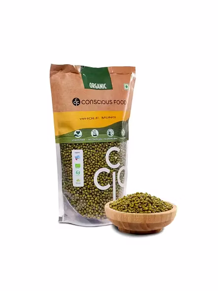 Conscious Food Moong Whole Green Grams (500 G)-2379