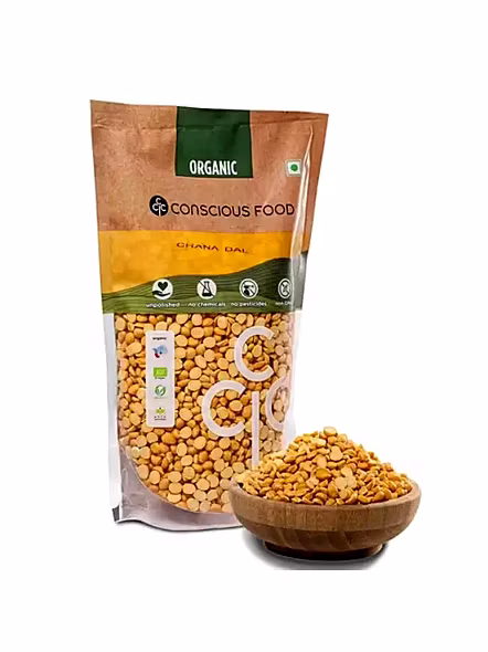 Conscious Food Chana Dal (500 G)-1
